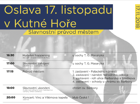 Oslavy 17. listopadu v Kutné Hoře